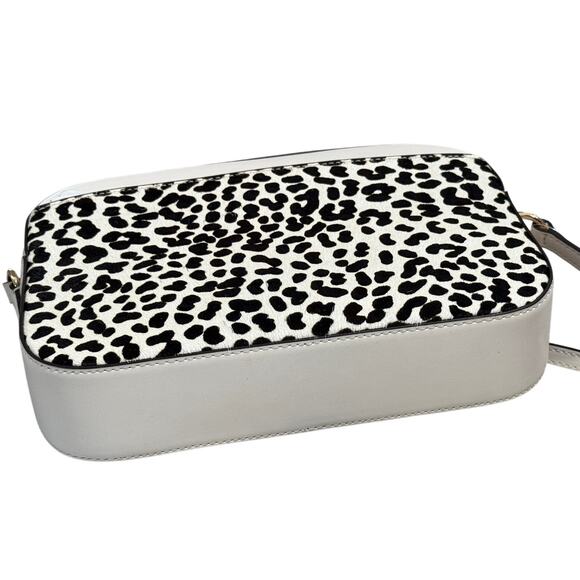 Michael Kors Jet Set Large Leopard Print Calf Hair East West Chain Crossbody Bag - Picture 6 of 8